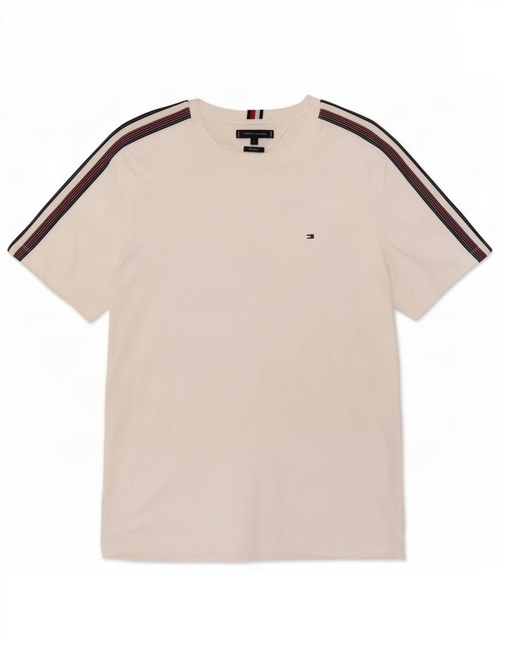 Tommy Hilfiger Mens Regular Fit T-Shirt Top Large White Cotton