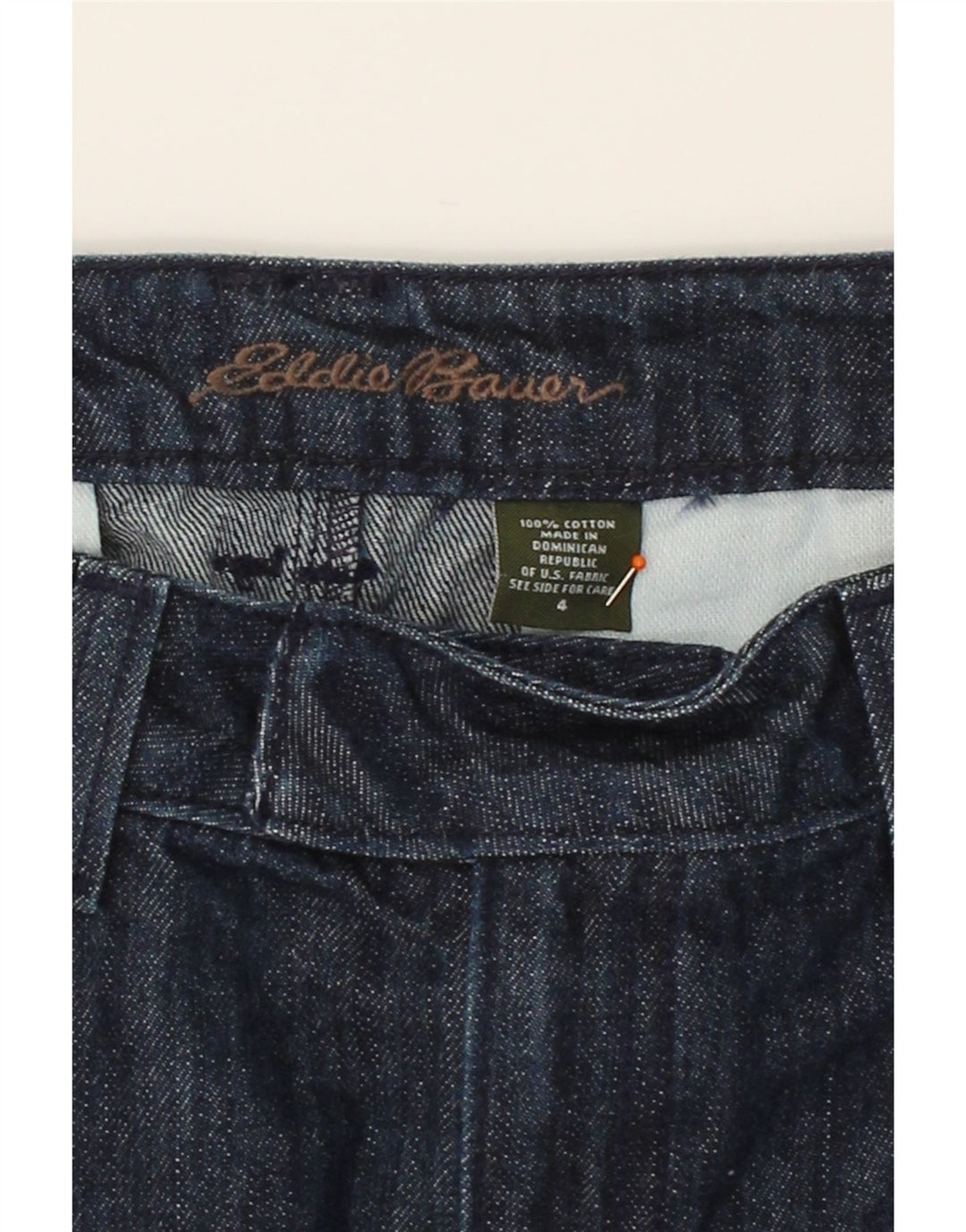 EDDIE BAUER Womens Denim Skirt US 4 Small W30  Navy Blue Cotton Vintage Eddie Bauer and Second-Hand Eddie Bauer from Messina Hembry 