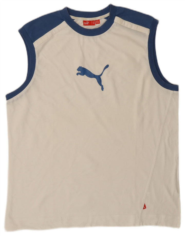 PUMA Mens Graphic Vest Top XL White Colourblock