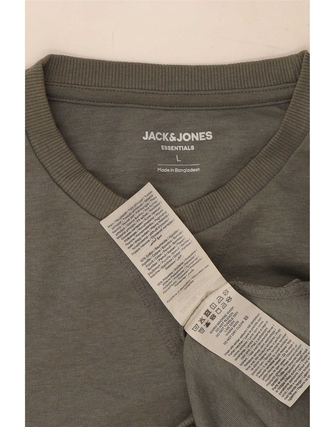 Jack & Jones Mens Sweatshirt Jumper Large Grey Cotton