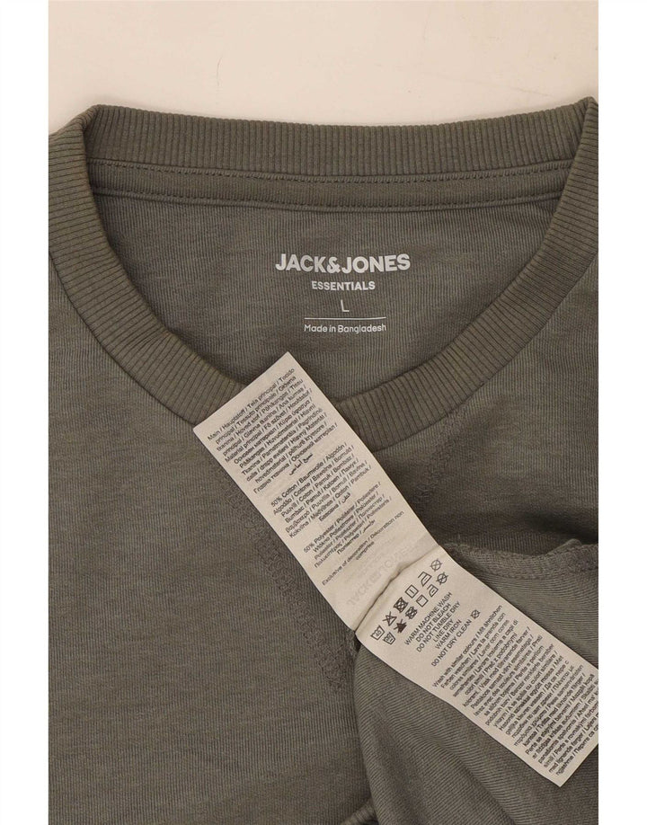 Jack & Jones Mens Sweatshirt Jumper Large Grey Cotton