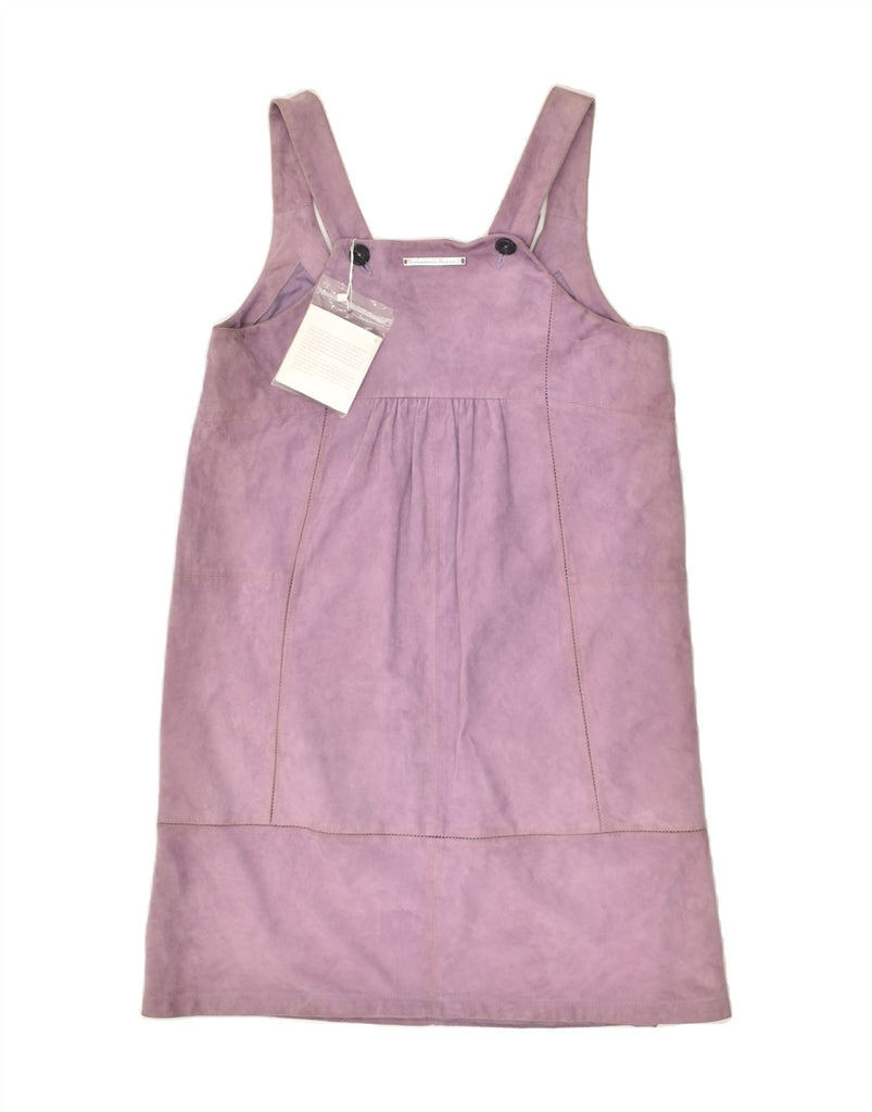 VINTAGE Womens Dungaree Dress UK 12 Medium Pink Polyester | Vintage Vintage | Thrift | Second-Hand Vintage | Used Clothing | Messina Hembry 