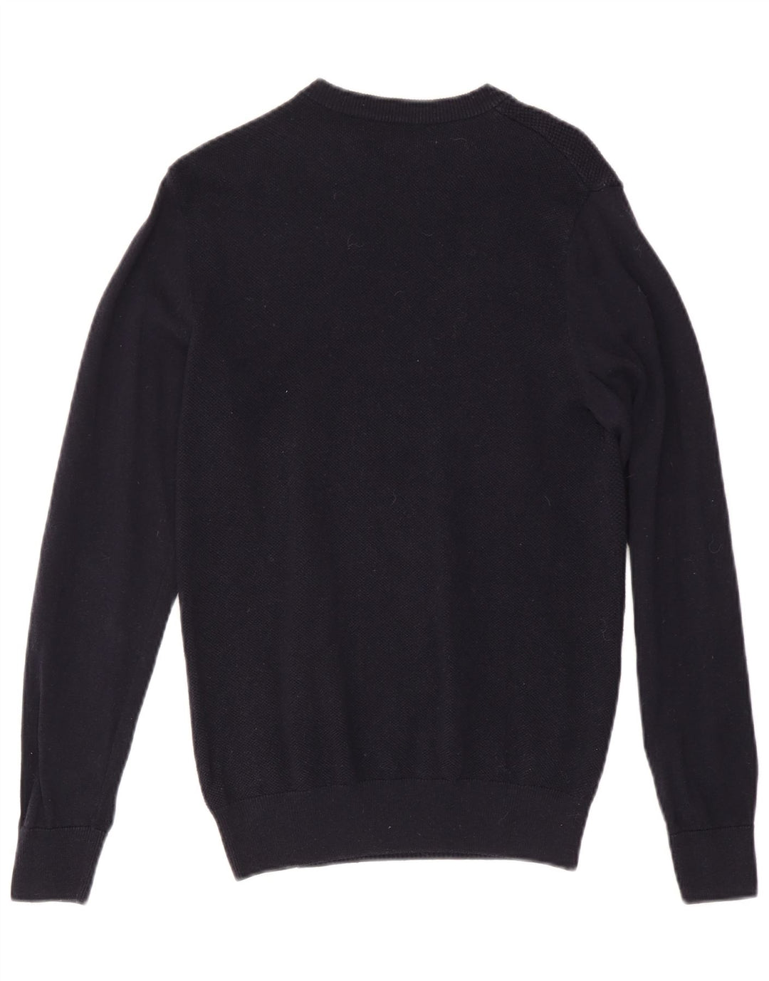FRED PERRY Mens Crew Neck Jumper Sweater Small Navy Blue Wool