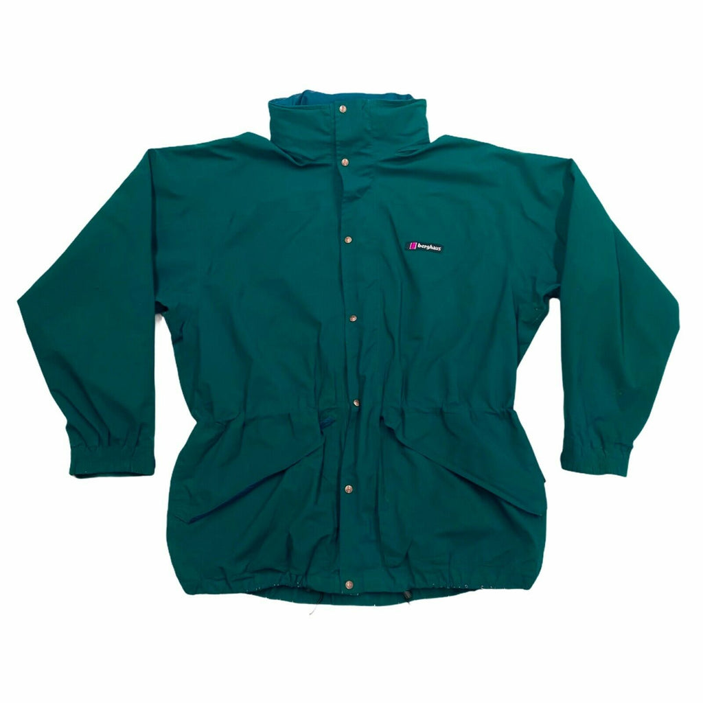 Berghaus Rain Coat | Vintage 90s Sports Activewear Hiking Climb Green Jacket VTG | Vintage Messina Hembry | Thrift | Second-Hand Messina Hembry | Used Clothing | Messina Hembry 