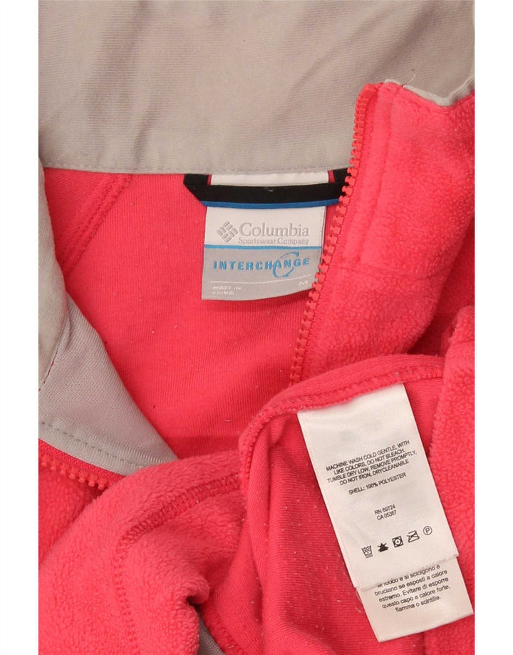 Columbia Womens Fleece Jacket UK 12 Medium Red Polyester