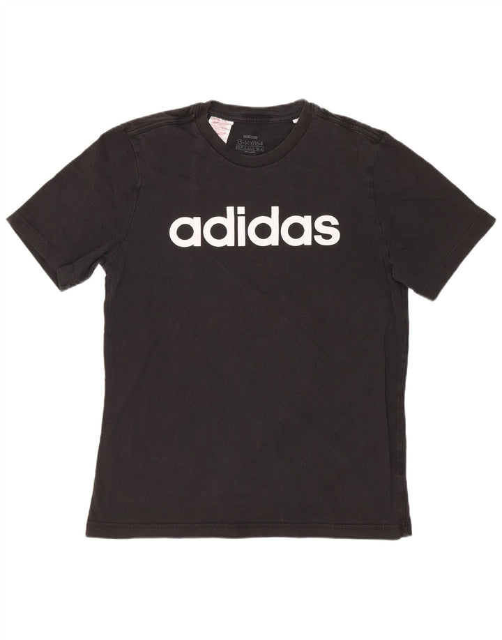 Adidas Boys Graphic T-Shirt Top 13-14 Years Black