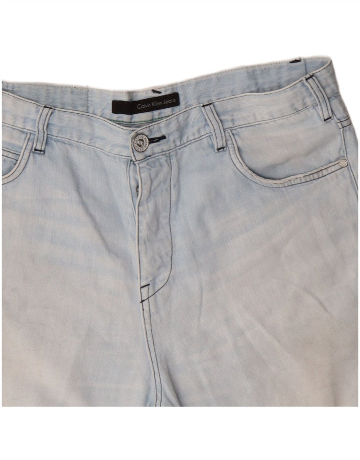 Calvin Klein Mens Distressed Denim Shorts W36 Large  Blue
