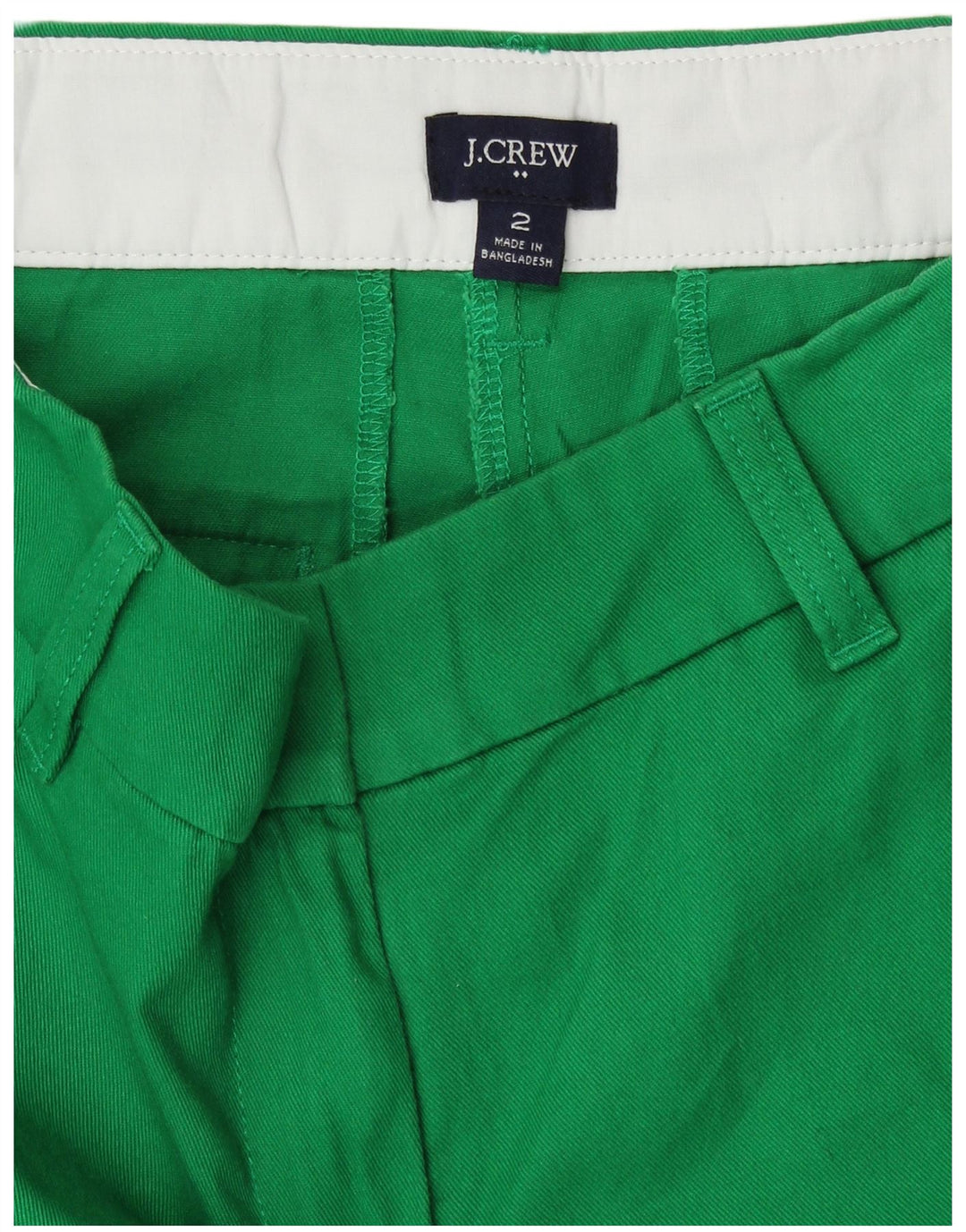 J. CREW Womens Chino Shorts US 2 XS W28  Green Cotton