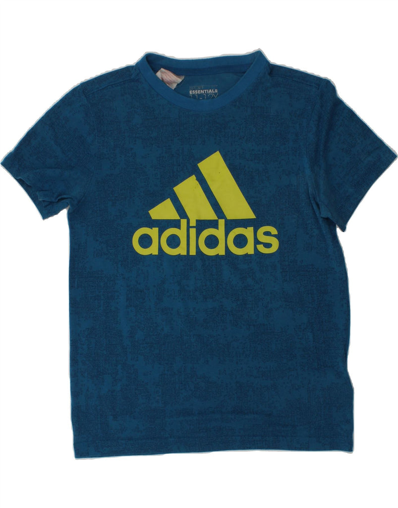 ADIDAS Boys Graphic T-Shirt Top 11-12 Years Blue Polyester | Vintage Adidas | Thrift | Second-Hand Adidas | Used Clothing | Messina Hembry 