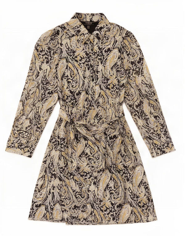 Lipsy Womens Long Sleeve A-Line Dress UK 8 Small Multicoloured Paisley