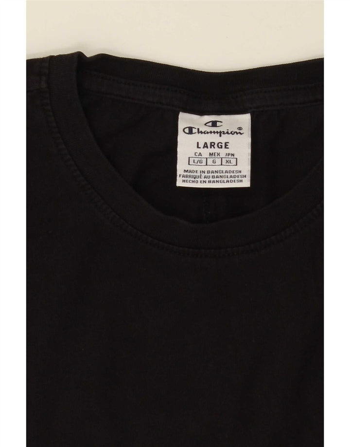 Champion Womens Graphic T-Shirt Top UK 14 Large Black
