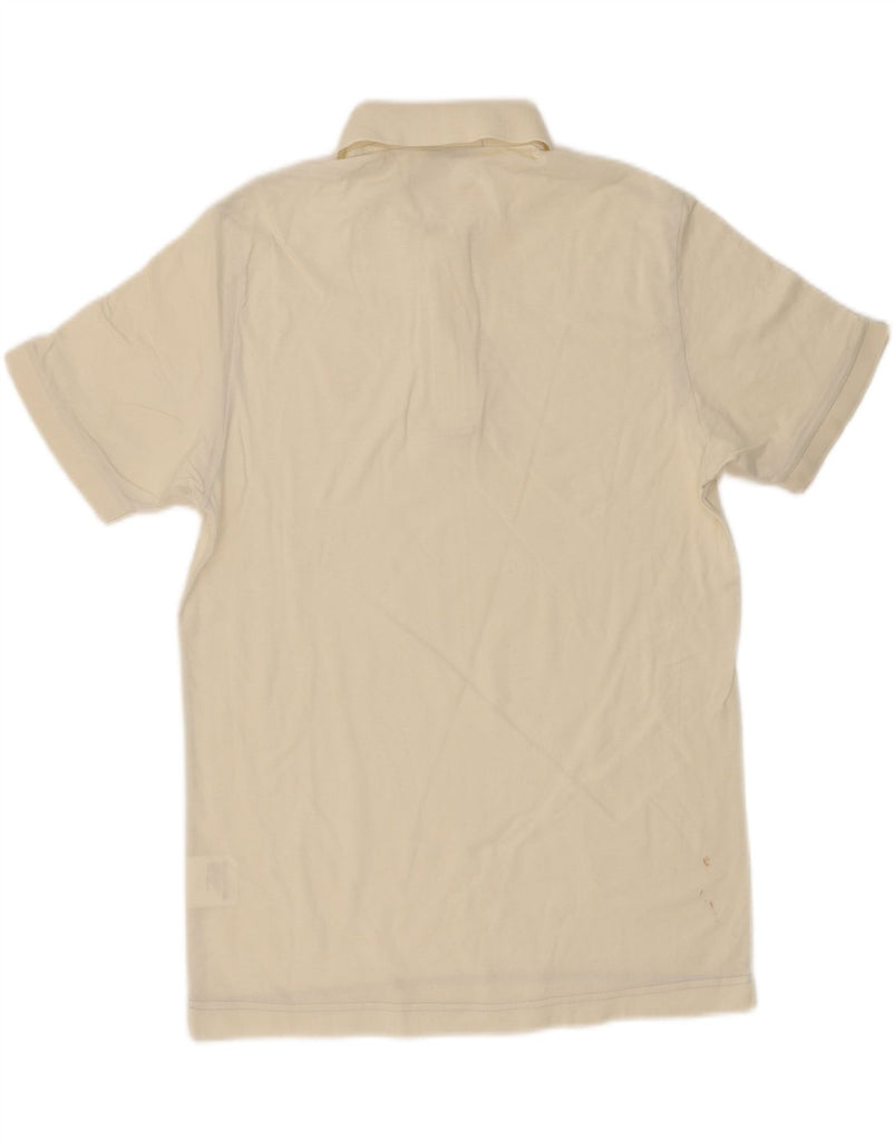 SERGIO TACCHINI Mens Polo Shirt IT 50 Medium Off White Cotton Vintage Sergio Tacchini and Second-Hand Sergio Tacchini from Messina Hembry 