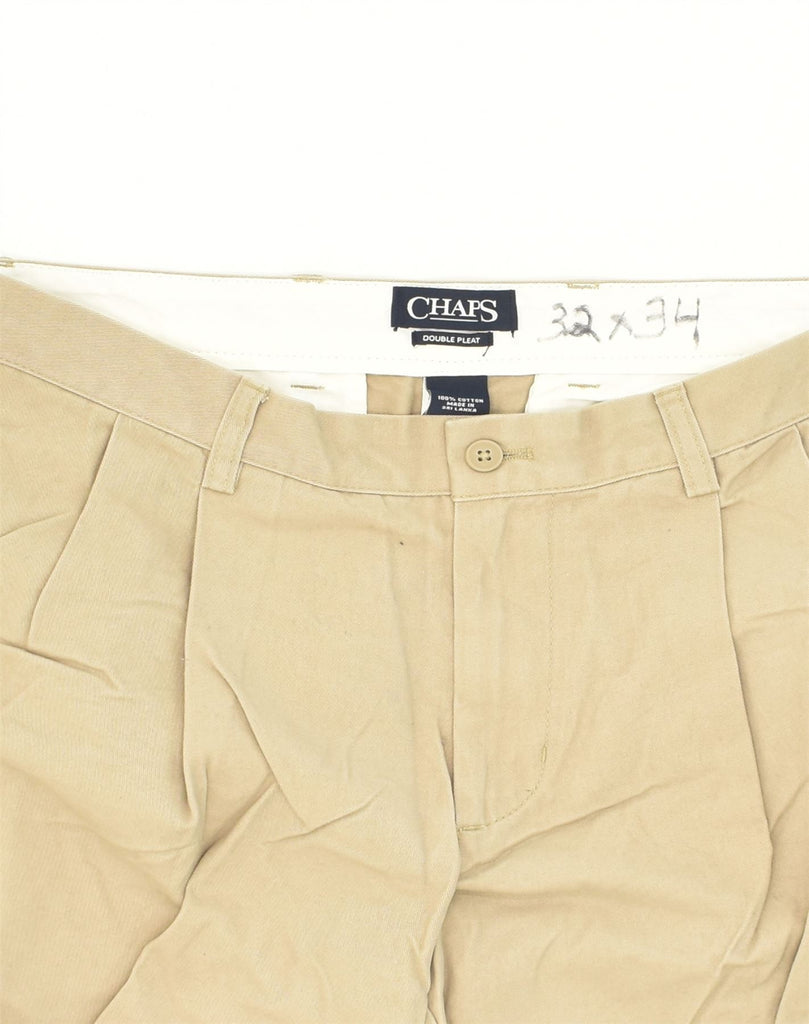 CHAPS Mens Pegged Chino Trousers W32 L34  Beige Cotton | Vintage Chaps | Thrift | Second-Hand Chaps | Used Clothing | Messina Hembry 