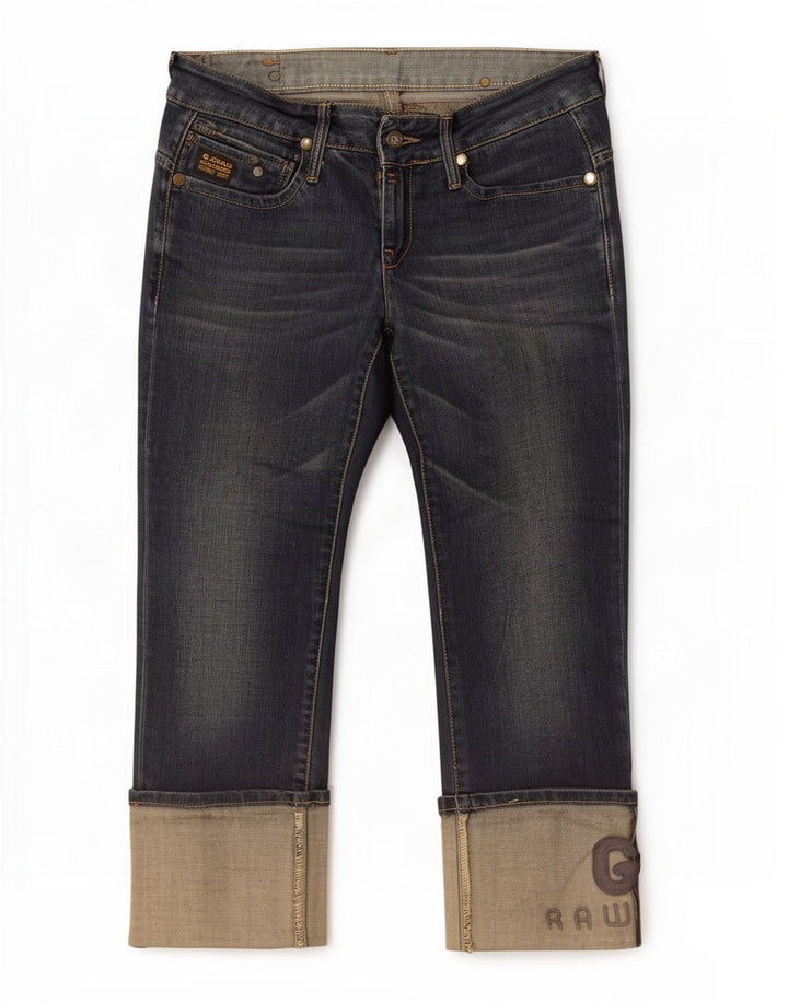 G-Star Womens Cropped Jeans W28 L25 Navy Blue Cotton
