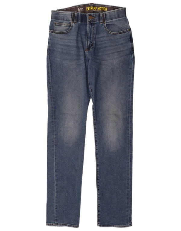 Lee Mens Extreme Motion Straight Tapered Jeans W32 L36 Blue Cotton