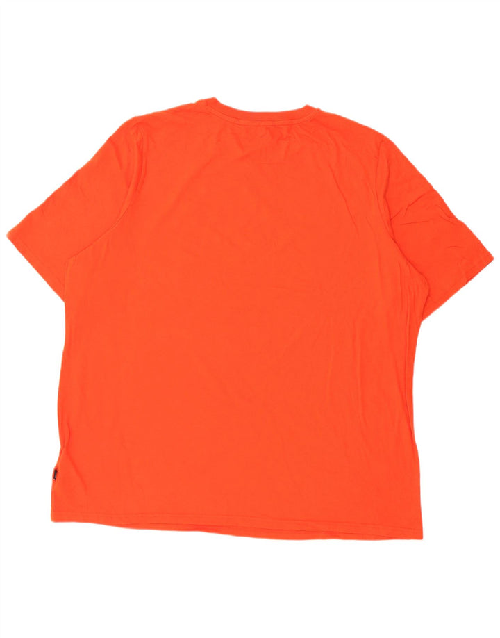 PUMA Mens Graphic T-Shirt Top 2XL Orange Cotton