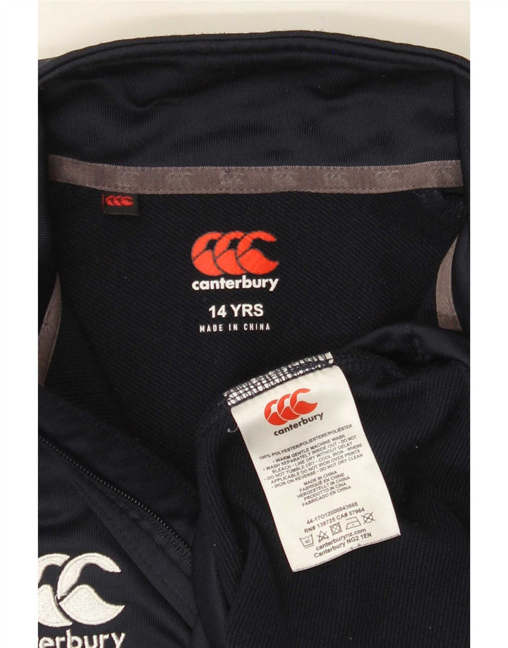 Canterbury Boys Zip Neck Pullover Tracksuit Top 13-14 Years Navy Blue