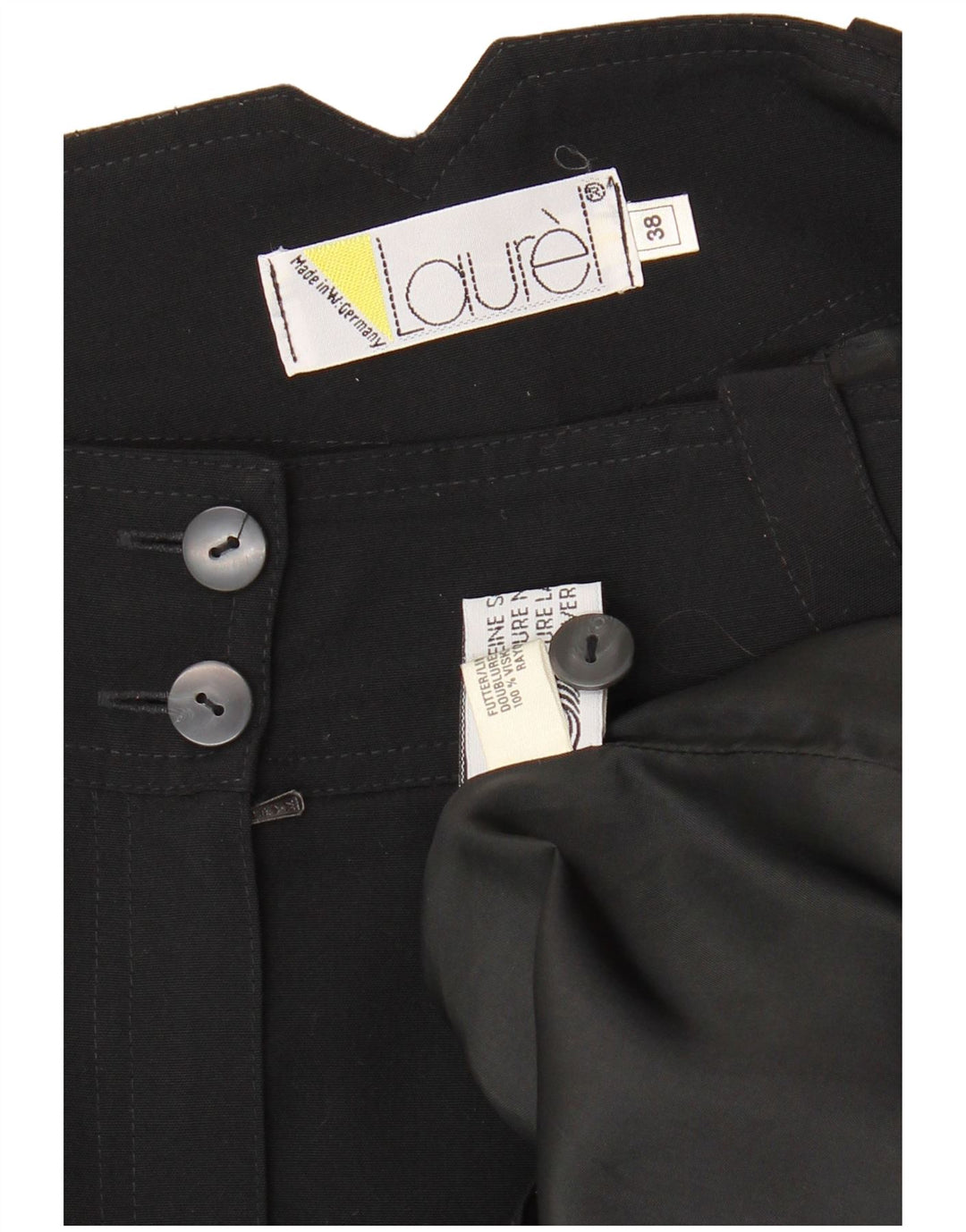 LAUREL Womens Midi Skirt EU 38 Medium W28 Black Wool