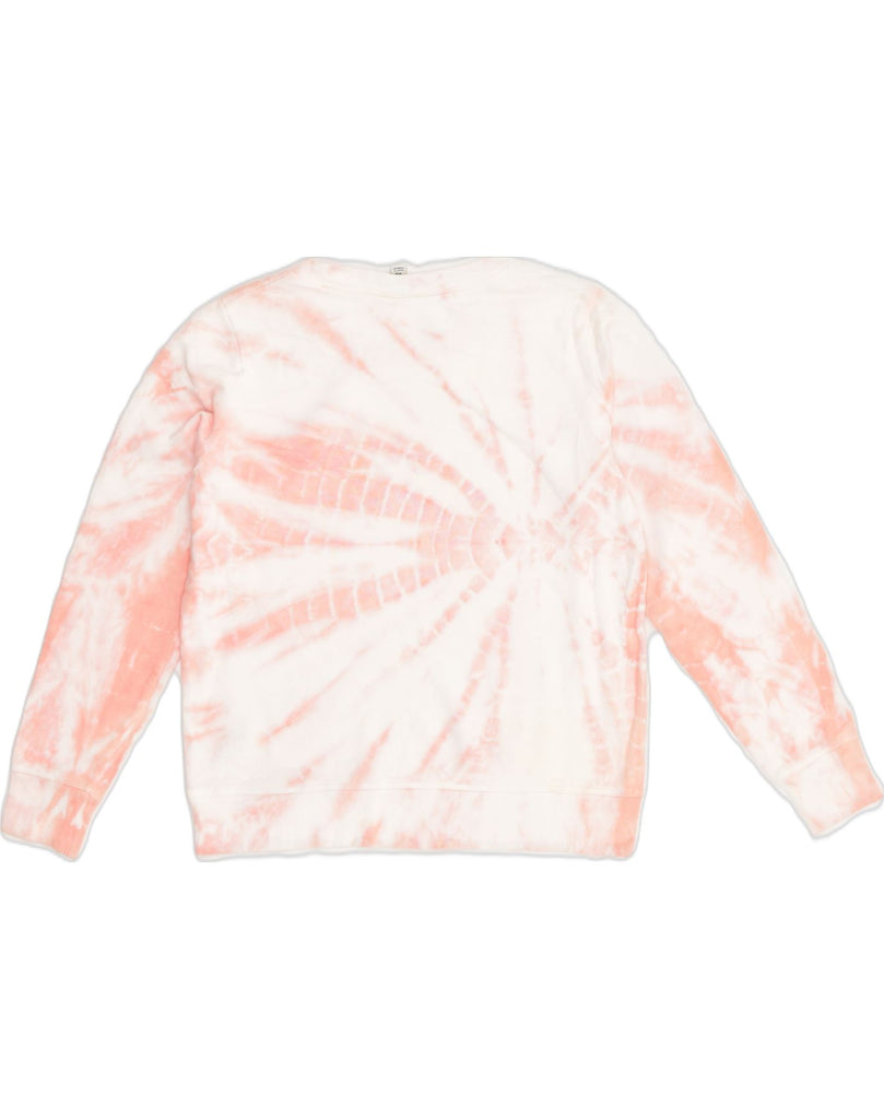 J. CREW Womens Sweatshirt Jumper UK 4 XS Pink Tie Dye Cotton | Vintage J. Crew | Thrift | Second-Hand J. Crew | Used Clothing | Messina Hembry 