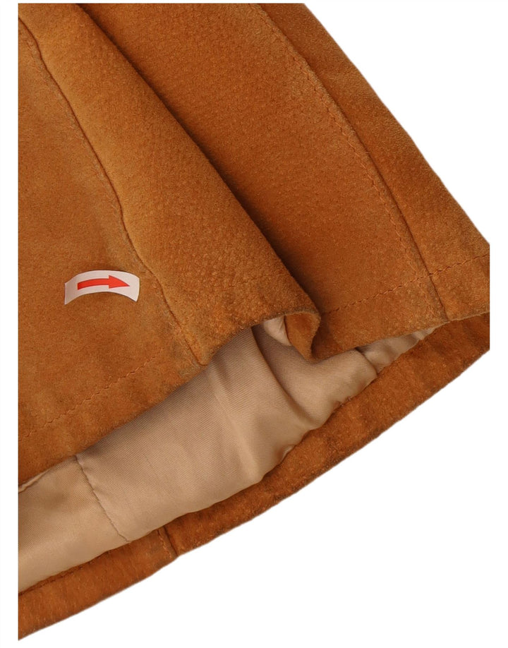 Vintage Womens Suede Jacket UK 14 Medium Brown Leather