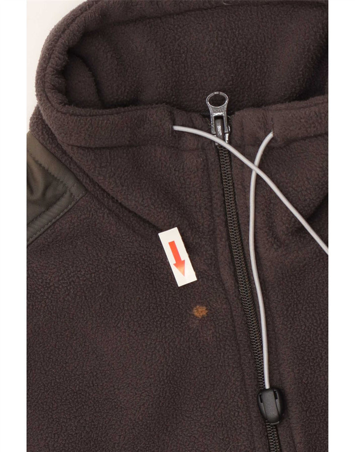Lotto Mens Zip Neck Fleece Jumper Small Grey Colourblock Polyester
