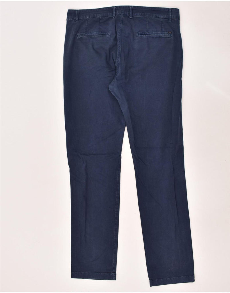 LIU JO Mens Straight Chino Trousers IT 52 XL W36 L33  Navy Blue Cotton | Vintage Liu Jo | Thrift | Second-Hand Liu Jo | Used Clothing | Messina Hembry 