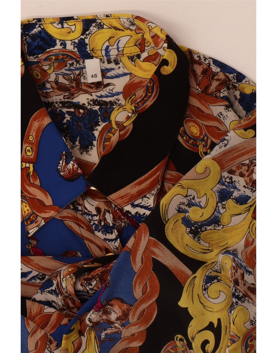 Vintage Womens Abstract Pattern Shirt EU 46 XL Multicoloured