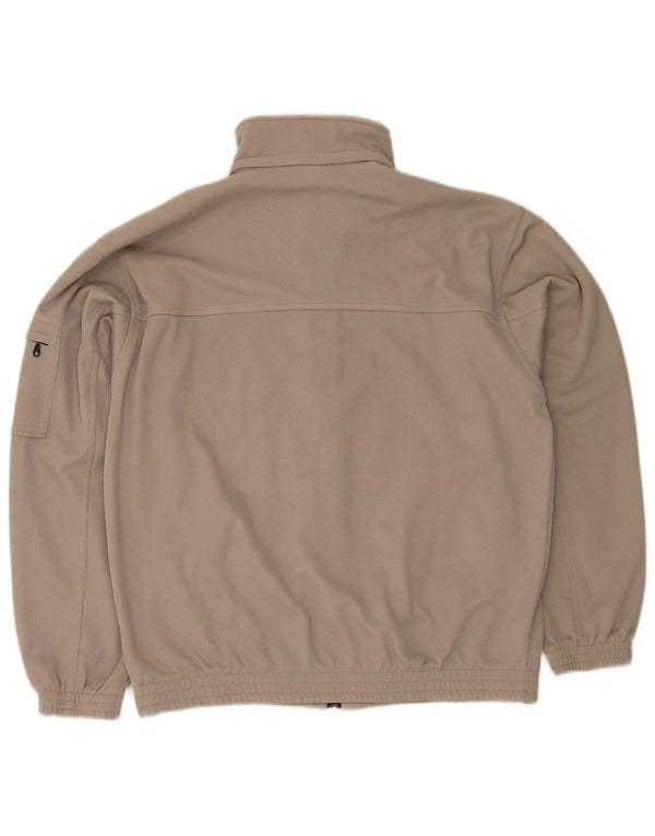 Diadora Mens Tracksuit Top Jacket UK 40 Medium Beige Polyester