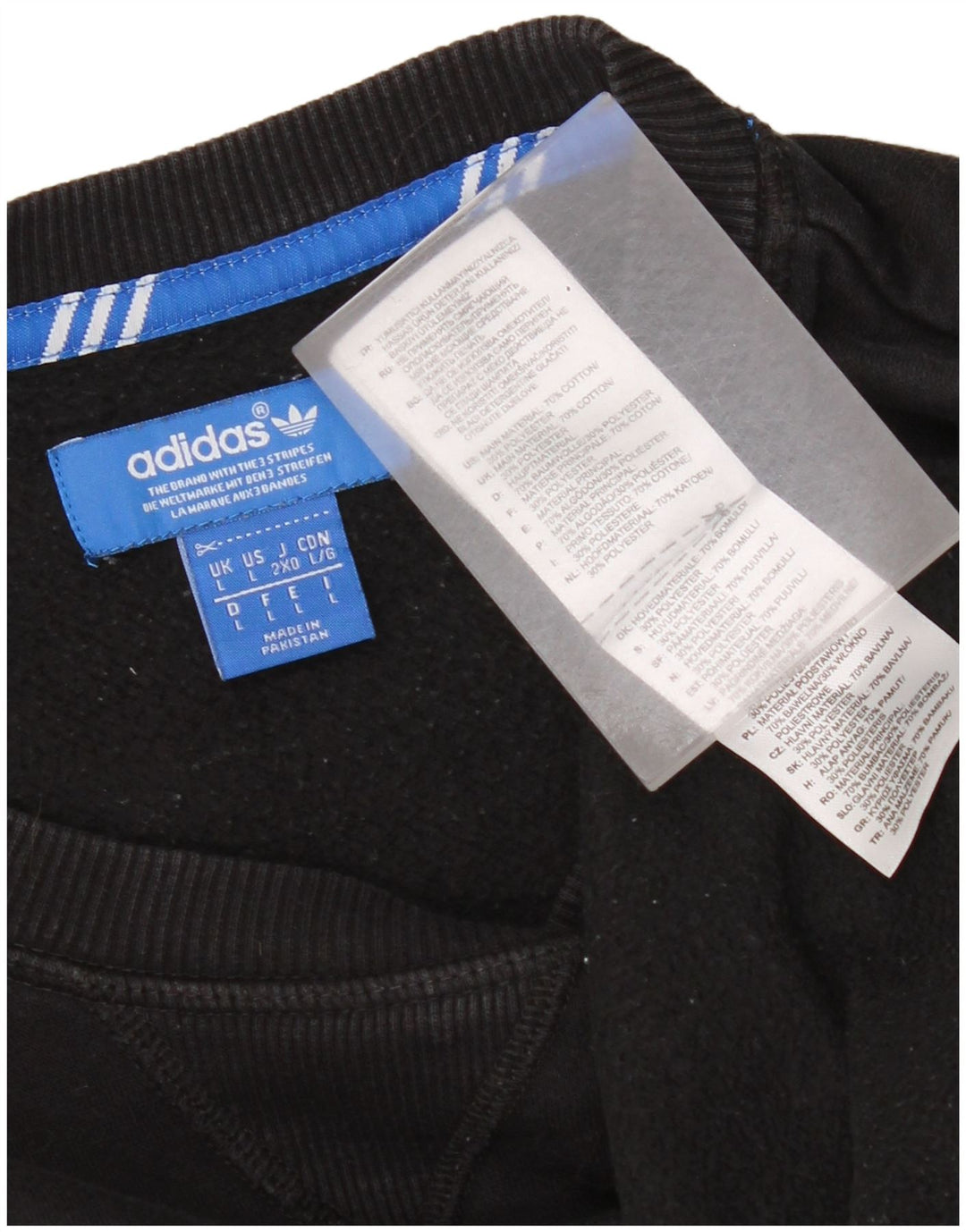 Adidas Mens Graphic Sweatshirt Jumper Large Black Cotton