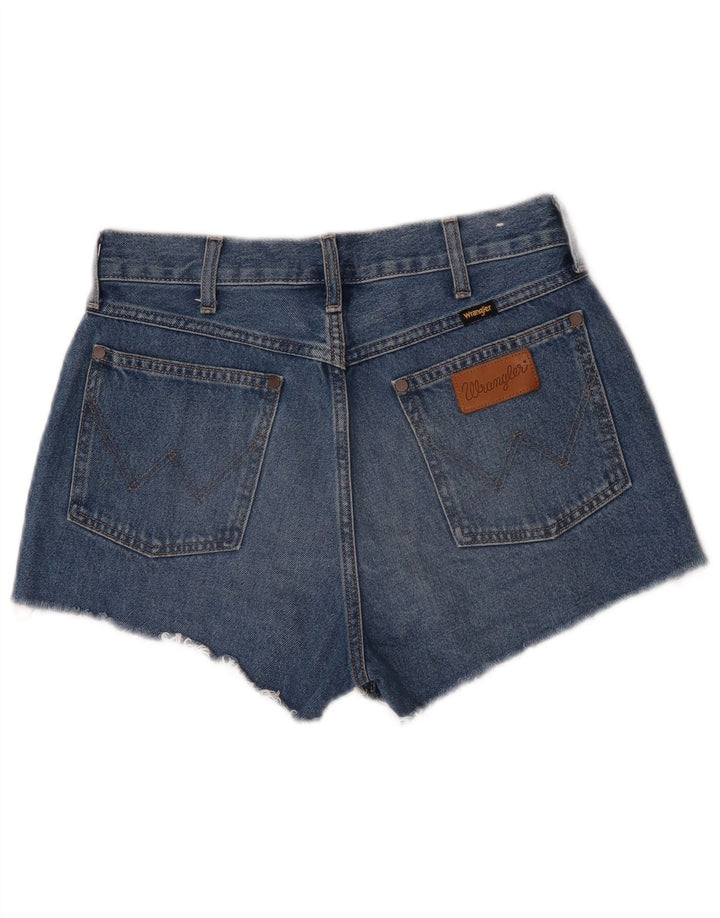 Wrangler Womens Indigo Denim Shorts W27 Small  Blue Cotton