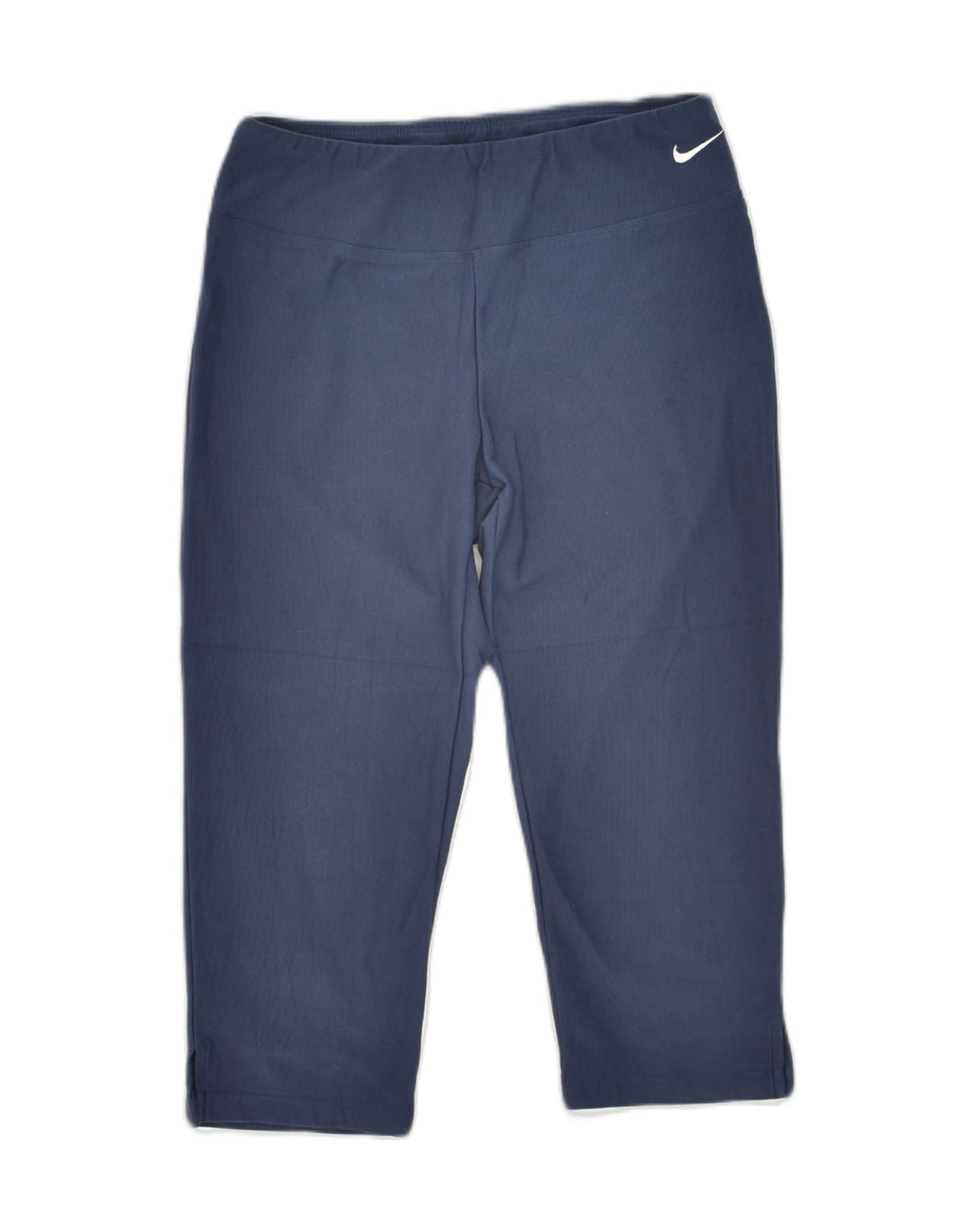 NIKE Womens Capri Tracksuit Trousers Small Blue Polyester | Vintage Nike | Thrift | Second-Hand Nike | Used Clothing | Messina Hembry 