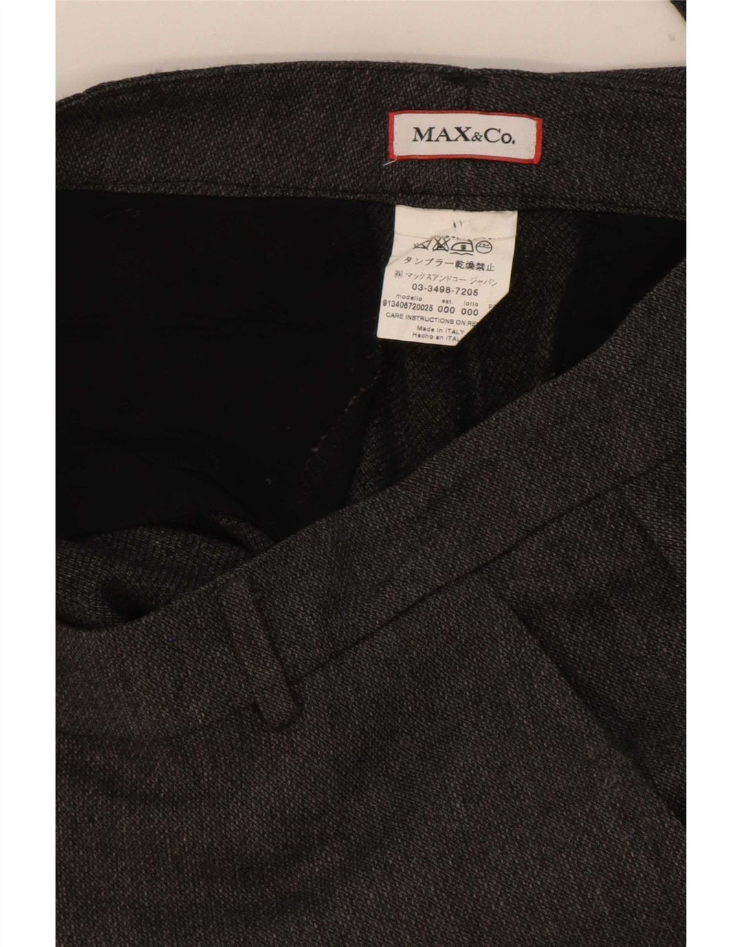 Max & Co. Womens Slim Cropped Trousers W30 L25 Grey