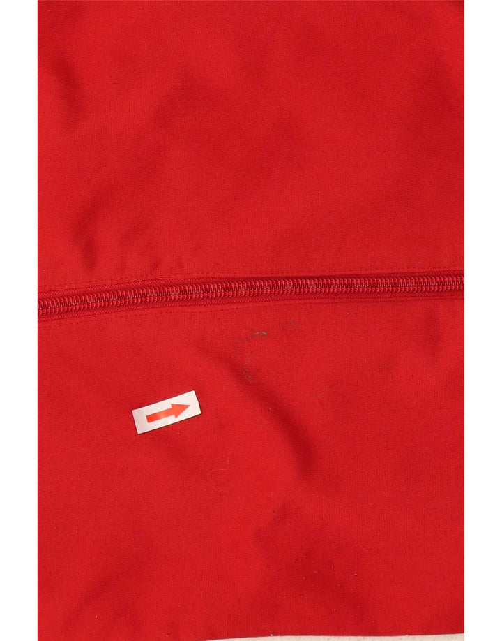Nike Mens Tracksuit Top Jacket UK 38/40 Medium Red Colourblock Polyester