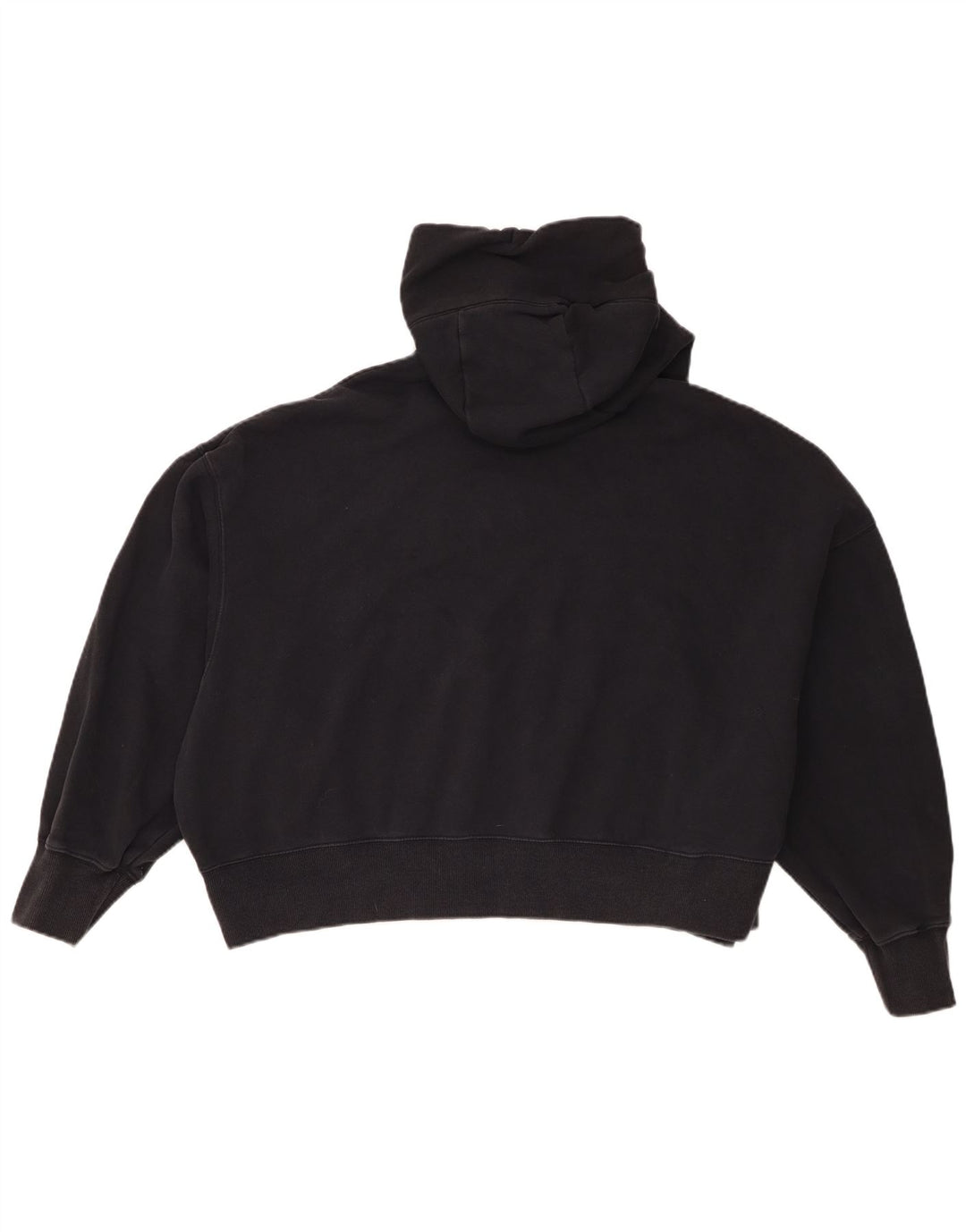 Nike Womens Oversized Hoodie Jumper UK 14 Medium Black Cotton