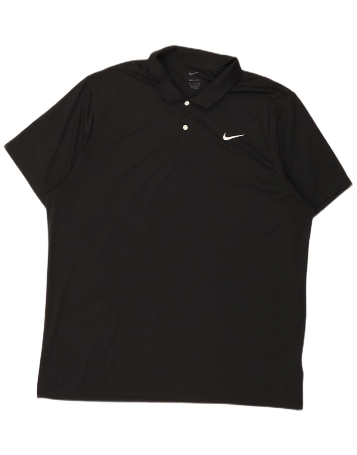 Nike Mens Polo Shirt 2XL Black Polyester