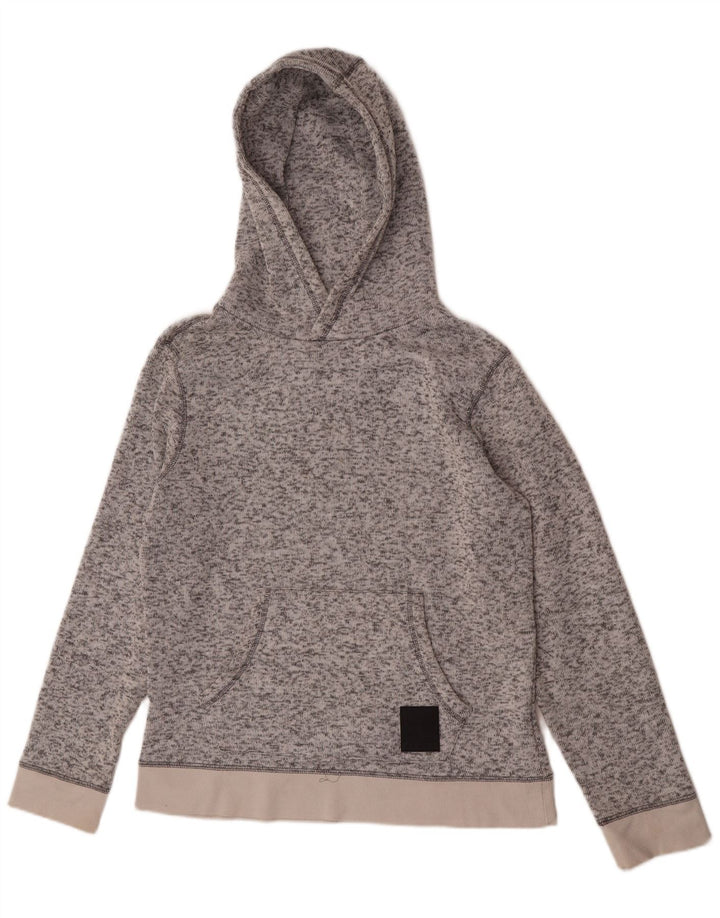 Dkny Mens Hoodie Jumper Medium Grey Flecked Polyester