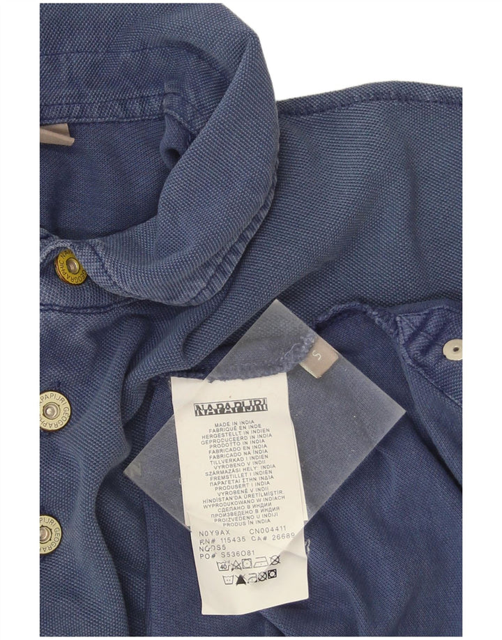 Napapijri Mens Polo Shirt Small Navy Blue Cotton