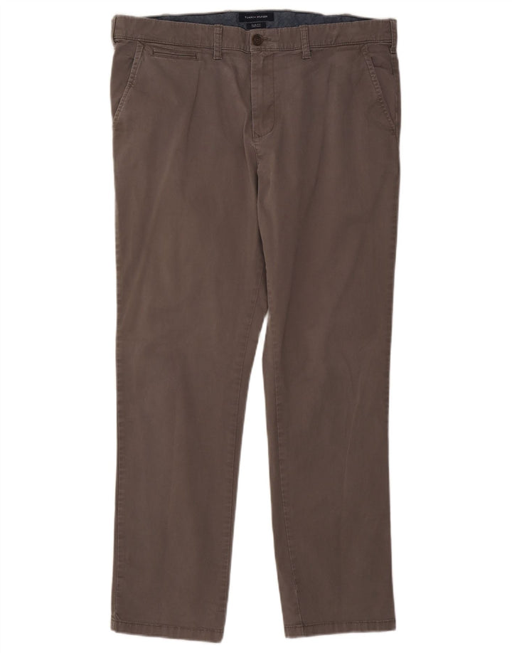 TOMMY HILFIGER Mens Slim Fit Chino Trousers W38 L29  Grey Cotton