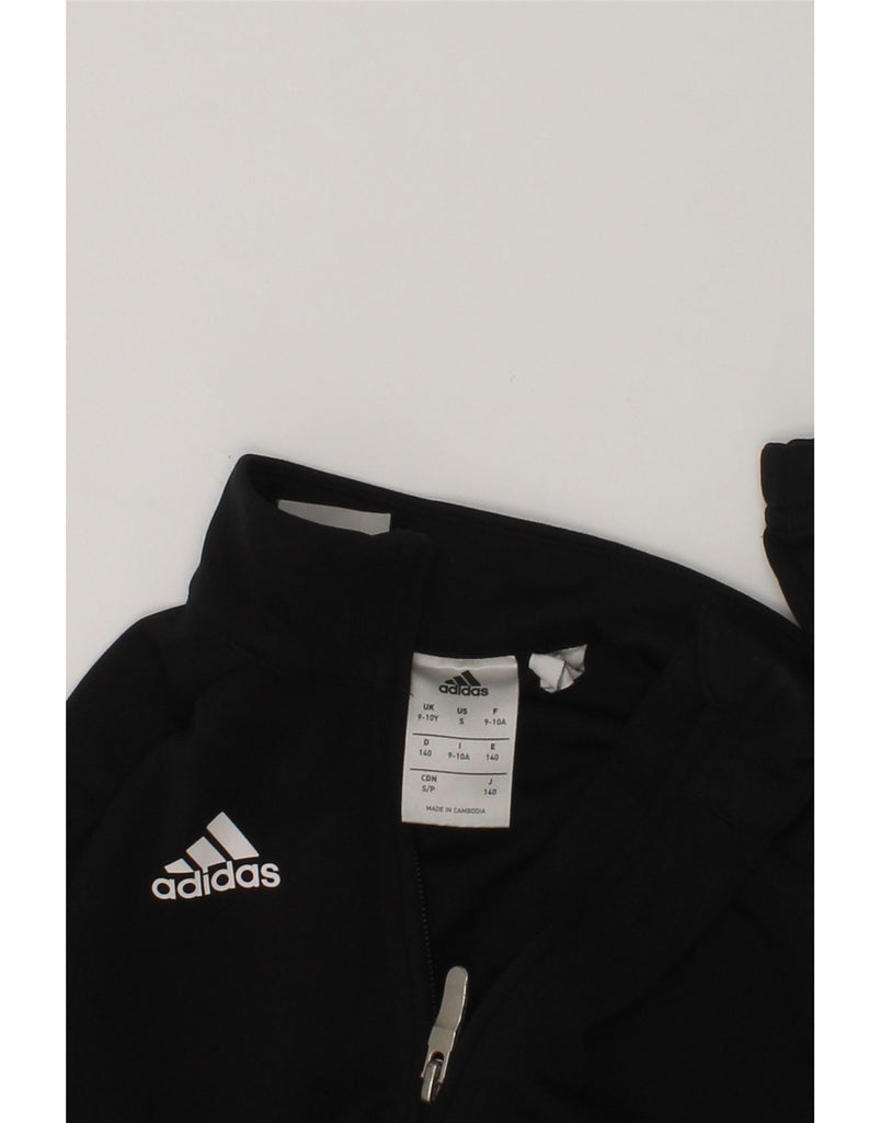 ADIDAS Boys Tracksuit Top Jacket 9-10 Years Black Polyester | Vintage Adidas | Thrift | Second-Hand Adidas | Used Clothing | Messina Hembry 