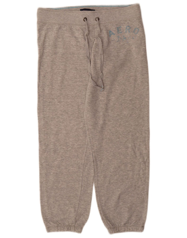 Aeropostale Womens Tracksuit Trousers Joggers UK 14 Medium Grey Flecked