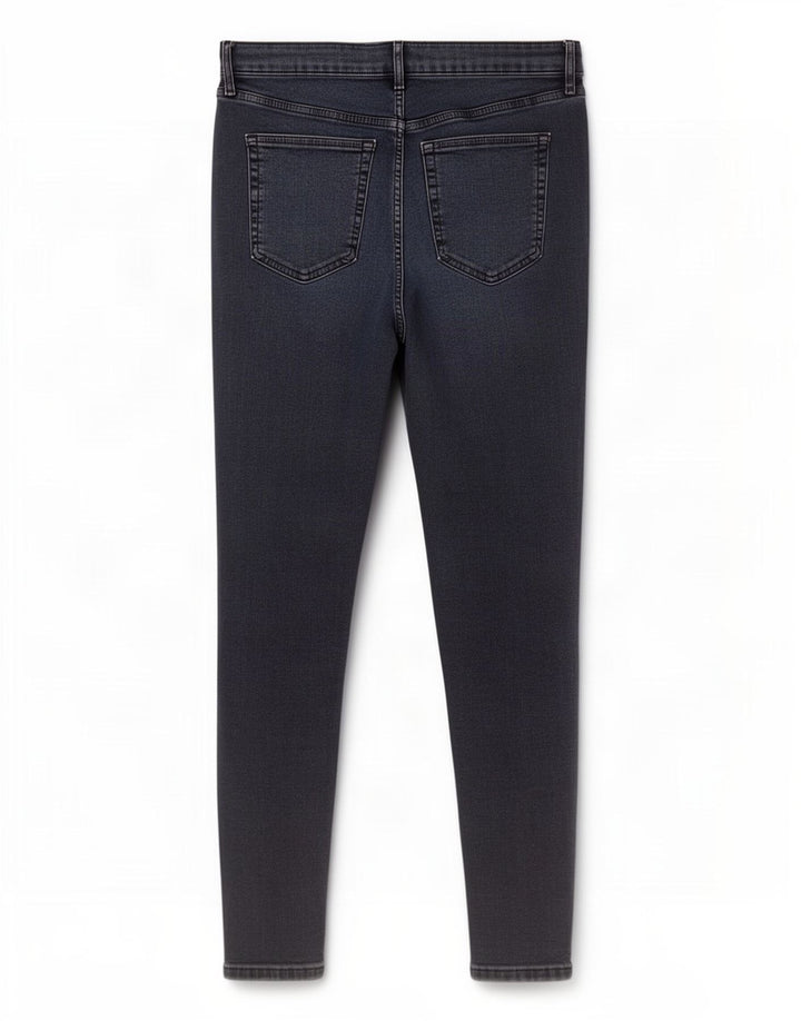 Topshop Womens Skinny Jeans W34 L32 Navy Blue Polyester