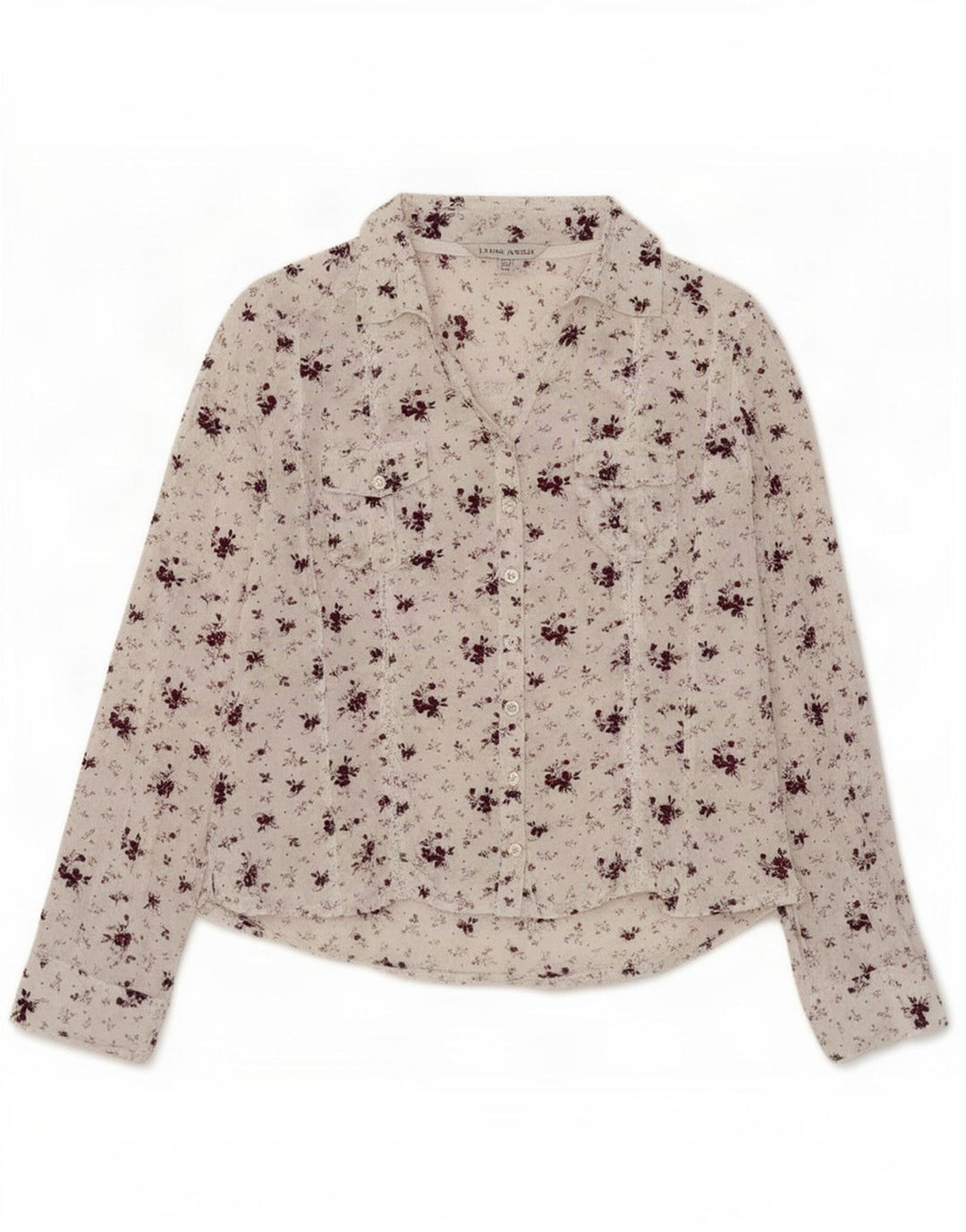 Laura Ashley Womens Shirt UK 12 Medium White Floral