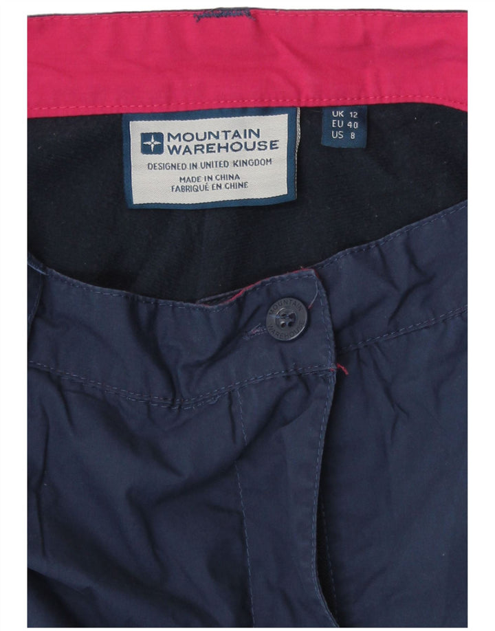 Mountain Warehouse Womens Cargo Trousers UK 12 Medium W30 L29 Navy Blue