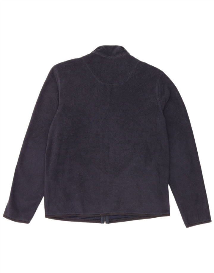 Marks & Spencer Mens Fleece Jacket UK 36 Small Navy Blue Polyester