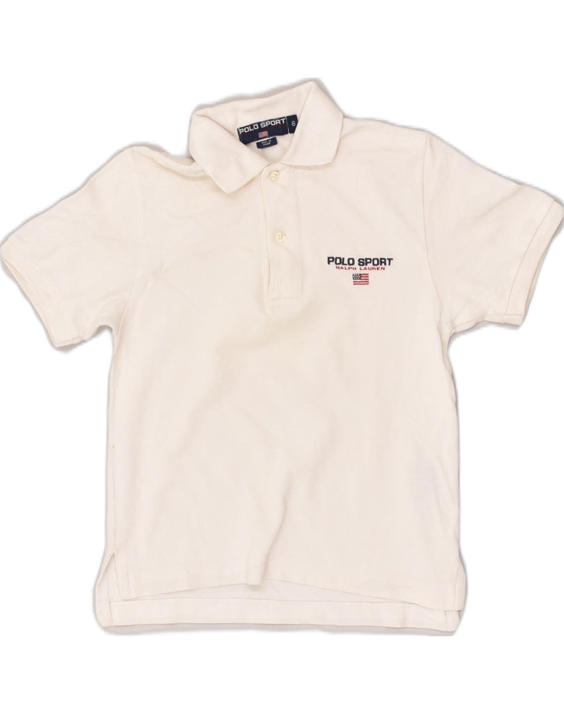 RALPH LAUREN Boys Polo Shirt 5-6 Years White Cotton | Vintage Ralph Lauren | Thrift | Second-Hand Ralph Lauren | Used Clothing | Messina Hembry 