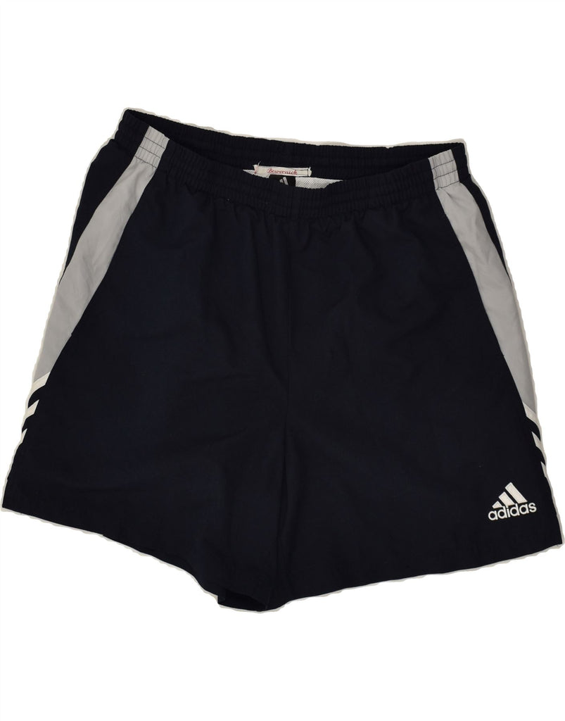 ADIDAS Mens Sport Shorts XL Navy Blue Colourblock Polyester | Vintage Adidas | Thrift | Second-Hand Adidas | Used Clothing | Messina Hembry 