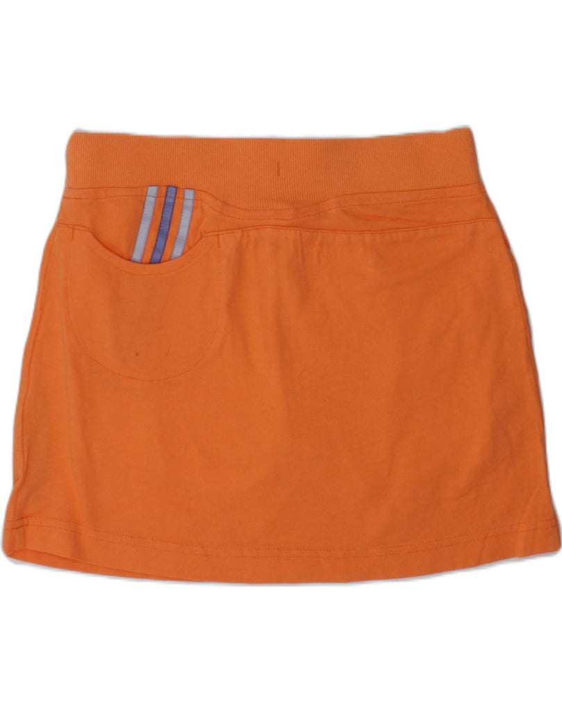 ADIDAS Girls Mini Skirt 7-8 Years W26 Orange Cotton | Vintage Adidas | Thrift | Second-Hand Adidas | Used Clothing | Messina Hembry 