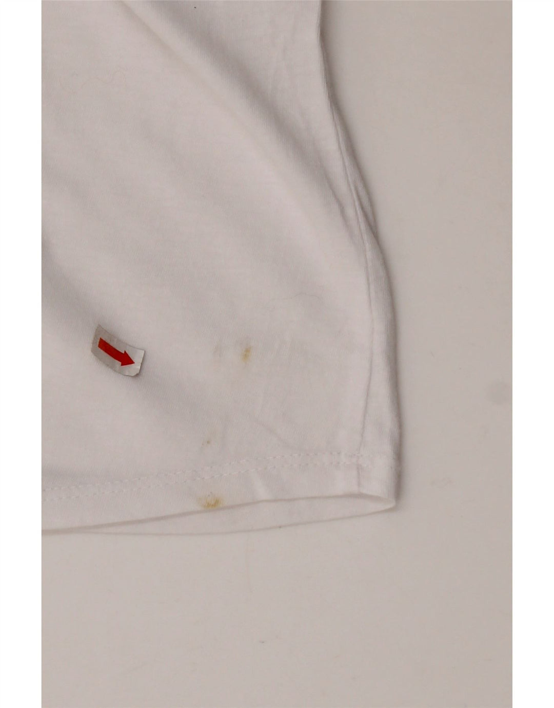 AVIREX Womens Crop Graphic T-Shirt Top UK 22 2XL White Cotton