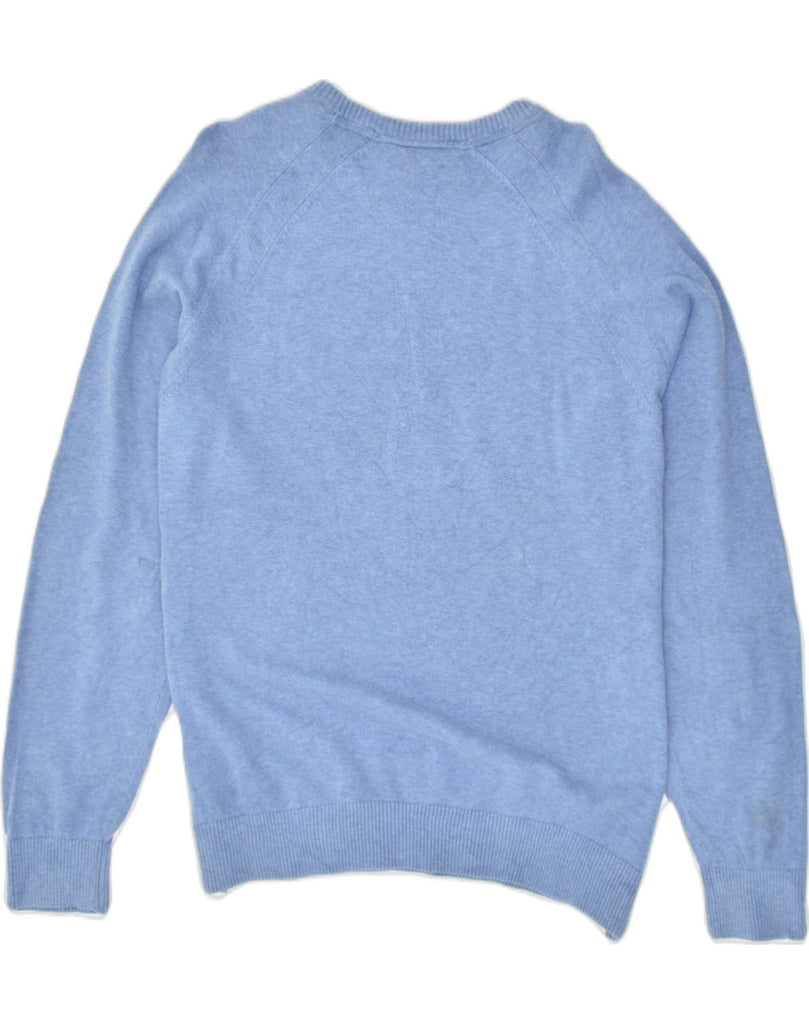 TOMMY HILFIGER Mens Crew Neck Jumper Sweater Medium Blue Cotton | Vintage Tommy Hilfiger | Thrift | Second-Hand Tommy Hilfiger | Used Clothing | Messina Hembry 