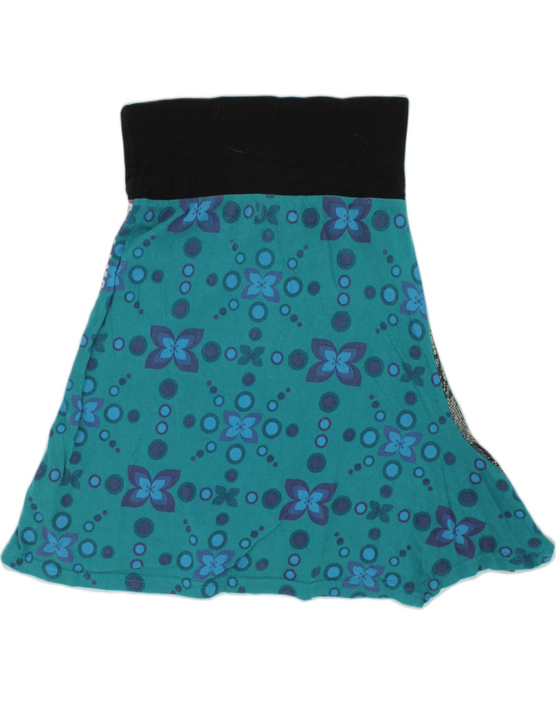 DESIGUAL Girls Asymmetrical Skirt 11-12 Years W25 Blue Patchwork Cotton | Vintage Desigual | Thrift | Second-Hand Desigual | Used Clothing | Messina Hembry 